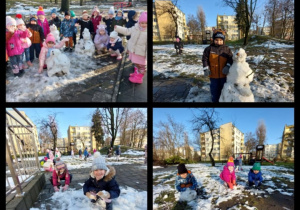 Zabawy zimowe w ogrodzie przedszkolnym