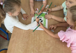 Czarek, Laura, Nikodem i Zlata przy pracy