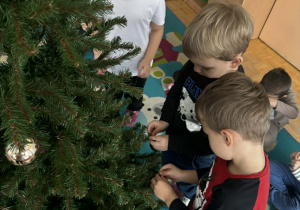 Emilka, Maciek i Adaś wybierają miejsce na choince