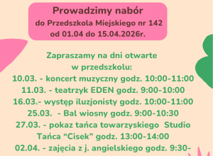 Zdjęcie przedstawia zaproszenie na dni otwarte